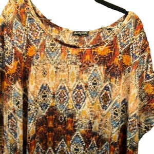 Cha cha vente Top, Size 3X, PTP 26”, Front L 33”, Back L 51”, Hi/Low Top